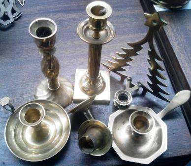 6 Piece Copper Candle Holders